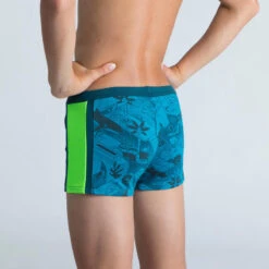 Boxer De Bain Natation Garçon - Yokob - Bleu Sombre / Vert Fluo -Default Template 5 boxer de bain natation garcon yokob bleu sombre vert fluo 3
