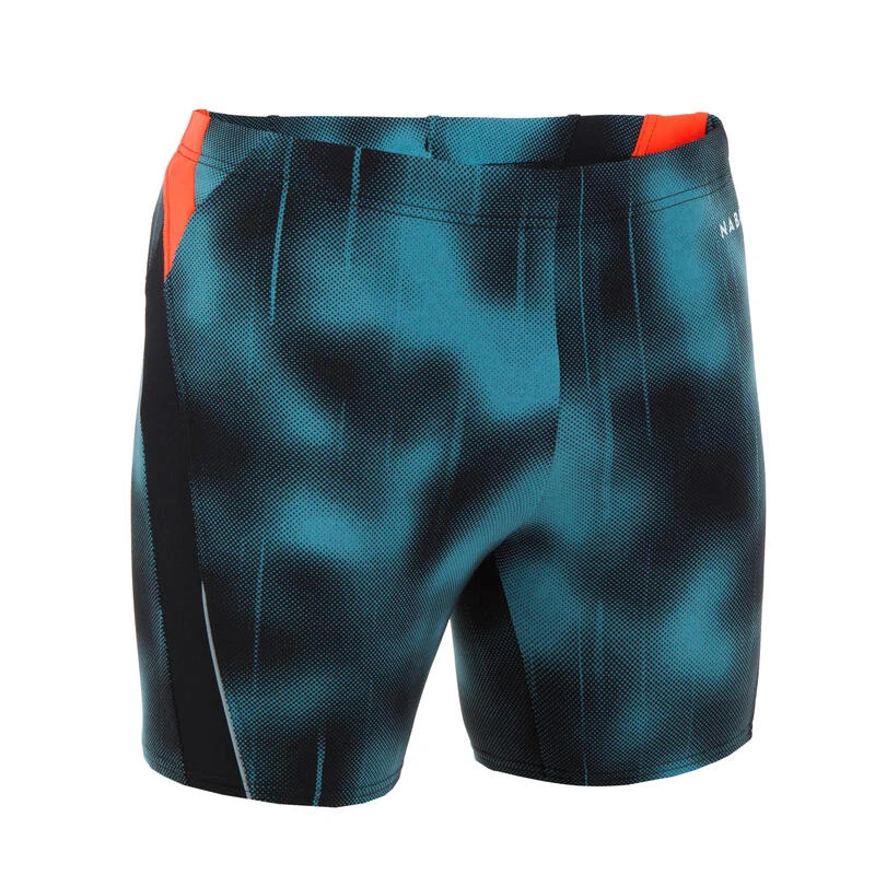 Boxer De Bain Natation Homme - Long - Turquoise / Noir / Orange 4 Boxer De Bain Natation Homme - Long - Turquoise / Noir / Orange – Image 2