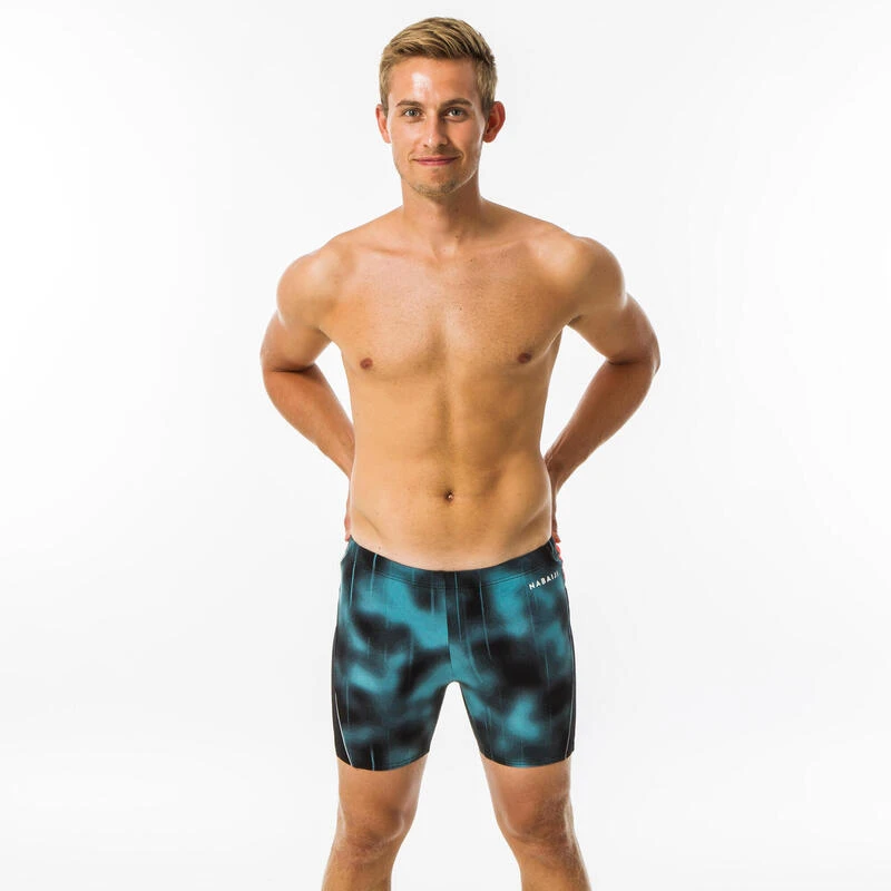 Boxer De Bain Natation Homme - Long - Turquoise / Noir / Orange 5 Boxer De Bain Natation Homme - Long - Turquoise / Noir / Orange – Image 3