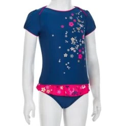 Haut De Maillot De Bain Bébé Fille Tankini Bleu Foncé Imprimé Fleurs -Default Template 5 haut de maillot de bain bebe fille tankini bleu fonce imprime fleurs 3