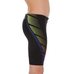 JAMMER DE NATATION GARÇON - FIRST - NOIR DOTS JAUNE ORANGE -Default Template 5 jammer de natation garcon first noir dots jaune orange 4