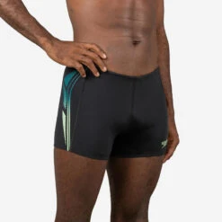 Devant -Default Template 5 maillot de bain boxer homme speedo trick noir vert 1