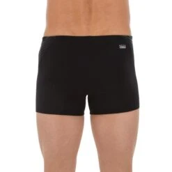 MAILLOT DE BAIN HOMME BOXER 500 FIT NOIR DASH GRIS -Default Template 5 maillot de bain homme boxer 500 fit noir dash gris 2