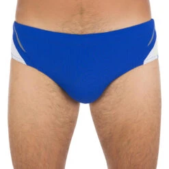 MAILLOT DE BAIN HOMME SLIP 900 YOKE BLEU BLANC