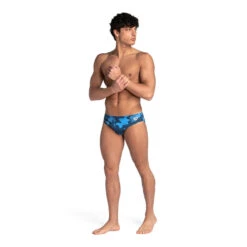 Devant -Default Template 5 maillot de bain slip homme arena camo bleu 1