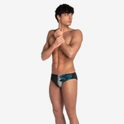 Maillot De Bain Slip Homme ARENA Noir Bleu