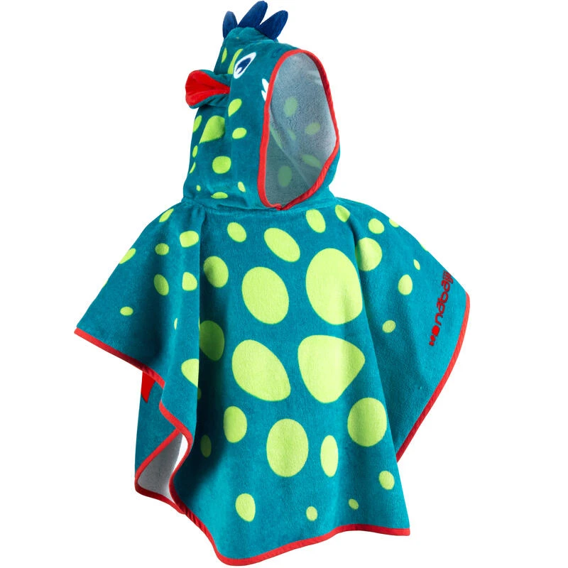 Poncho Bébé Avec Capuche Bleu Vert Imprimé DRAGON 3 Poncho Bébé Avec Capuche Bleu Vert Imprimé DRAGON