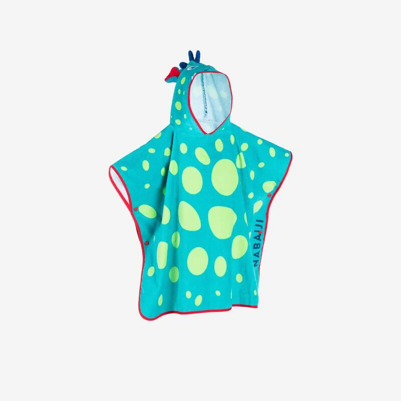 Poncho De Bain Coton Bébé - Dragon Bleu-Vert 3 Poncho De Bain Coton Bébé - Dragon Bleu-Vert