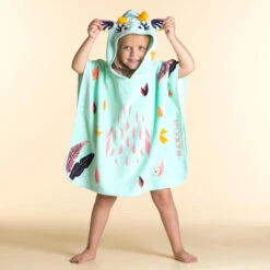 Poncho De Bain Coton Bébé - Gazelle Vert Menthe -Default Template 5 poncho de bain coton bebe gazelle vert menthe 3