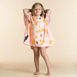 Poncho De Bain Coton Bébé - Girafe Blanc Rose -Default Template 5 poncho de bain coton bebe girafe blanc rose 2