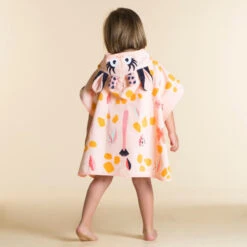 Poncho De Bain Coton Bébé - Girafe Blanc Rose -Default Template 5 poncho de bain coton bebe girafe blanc rose 3