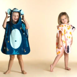 Poncho De Bain Coton Bébé - Singe Bleu Foncé -Default Template 5 poncho de bain coton bebe singe bleu fonce 3