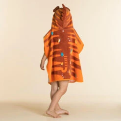 Poncho De Bain Coton Bébé - Tigre Orange-Marron -Default Template 5 poncho de bain coton bebe tigre orange marron 3