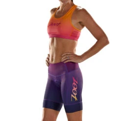 Triathlon Féminin - Pantalon 8 Pouces Style Coucher De Soleil ZOOT