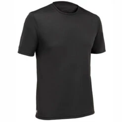 WATER TEE SHIRT Top Anti UV Surf Manches Courtes Homme Noir